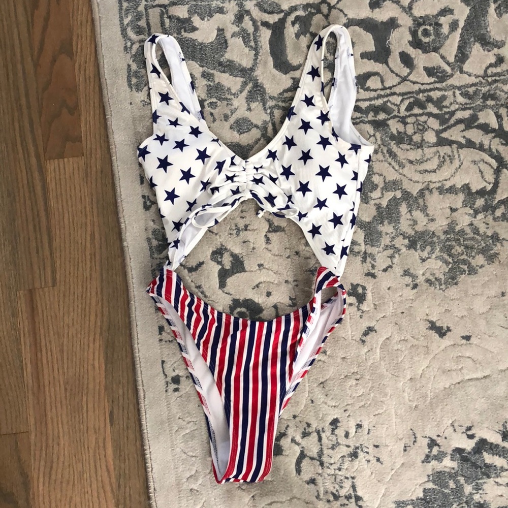 Zaful American Flag One Piece